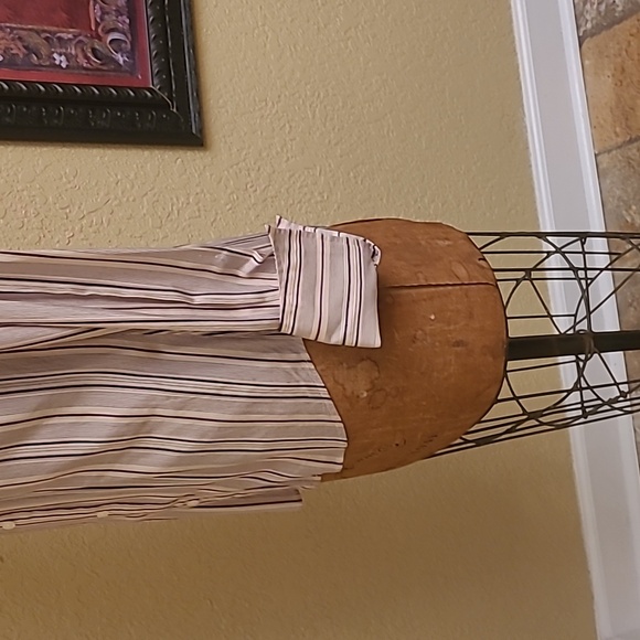 Womens Ralph Lauren Silk Stripe Buttom Up Blouse Slim Fit Size 4 - Picture 6 of 8